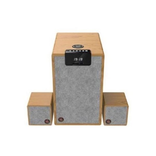 AV Love AVL3 Classic Style 2,1 Wireless Speaker Oak Wood, Heather Grey
