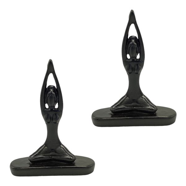 2 Piece Decor Ornament 17x12x5cm Yoga Lady