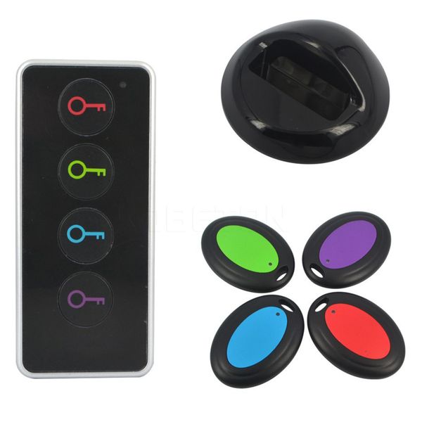 Wireless Key Finder with 4 Receivers - 80dB Beep &amp; LED Light, 40m Range
