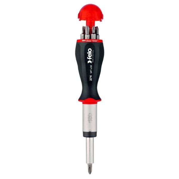Felo - 1/4"F Bit Holder 374 with Ratchet - 8 Piece