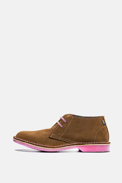 The Uhambo Veldskoen Heritage - Handmade With Genuine Leather (Pink Sole)