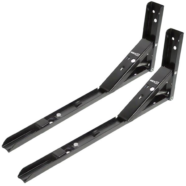 MIKaco Heavy Duty Stainless Steel Collapsible Shelf Bracket-14inch 2 Piece