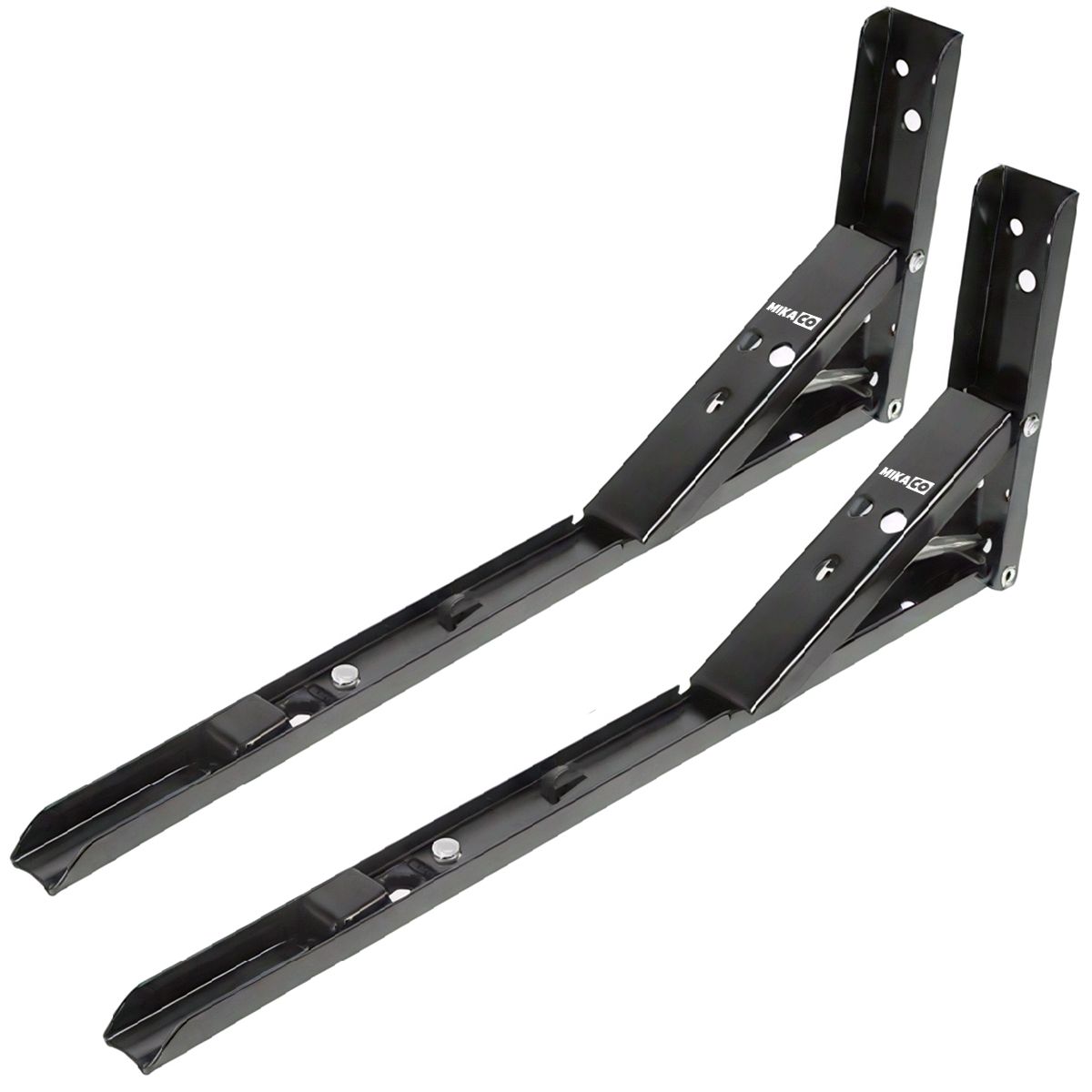 MIKaco Heavy Duty Stainless Steel Collapsible Shelf Bracket-14inch 2 Piece