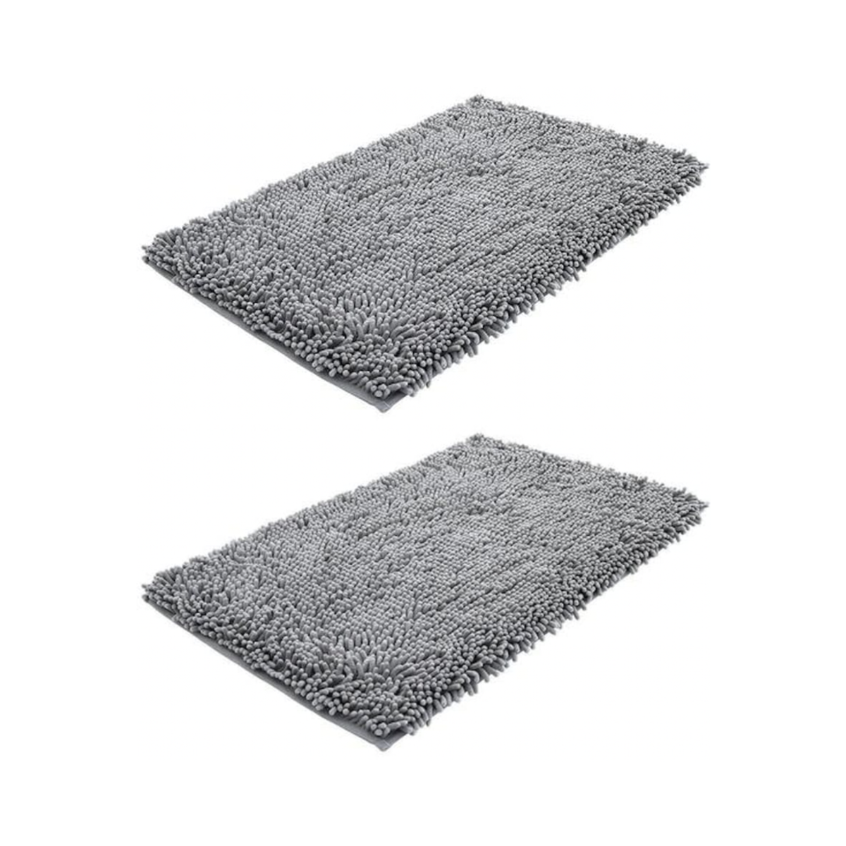 Eco-Friendly Super Absorbent Non-Slip Chenile Bath Mat - 70 x 45cm - 2 ...