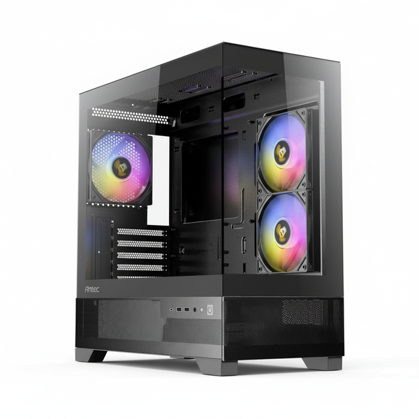 Antec Mini-Tower Gaming Chassis with Type-C Port - Black