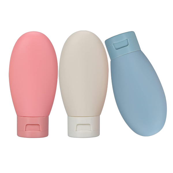 3 Pieces Soft Silicone Travel Bottles Set - Multicolor