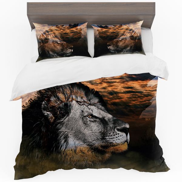 Wilderness Lion Duvet Cover Set