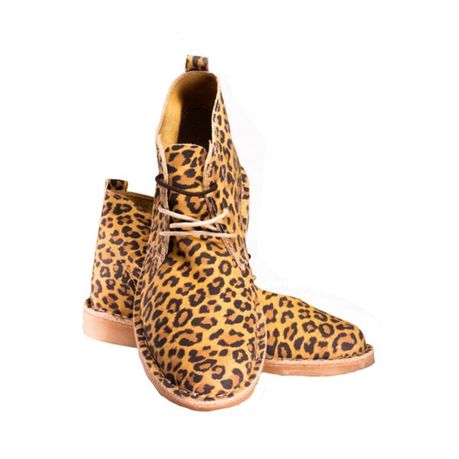 yellow leopard print boots