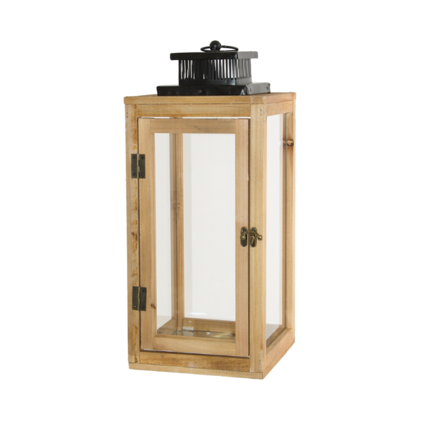 Farmhouse Look Wooden Lantern -20X20X45CM