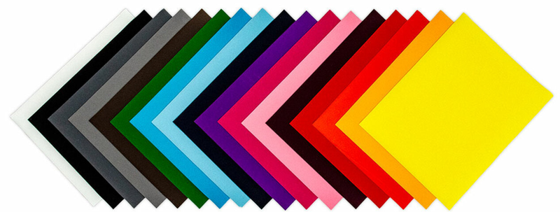 PU T-Shirt Transfer Vinyl - Multi Flock 6 Pack 30cm x 25cm