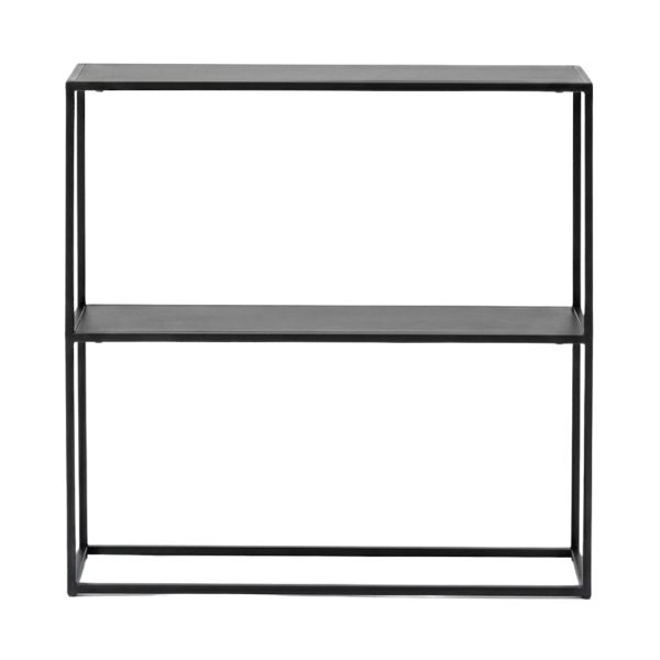 Small Entryway Table, Narrow Console Table with Shelves - Black