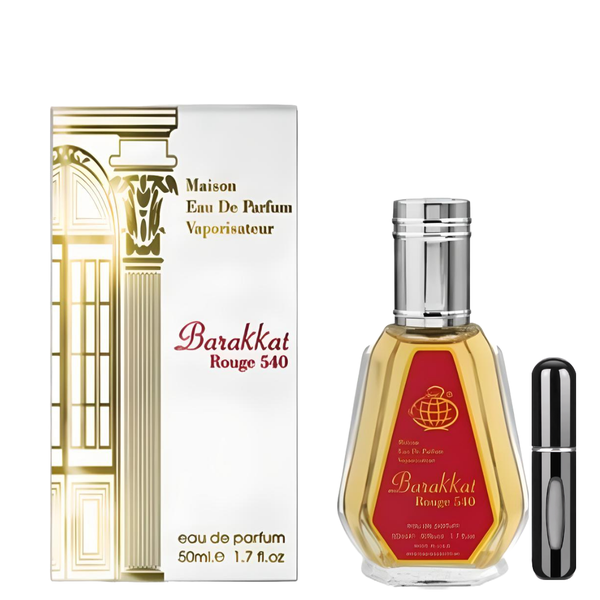 Barakkat Rouge 540 EDP 50ml + Refillable Decant with Perfume