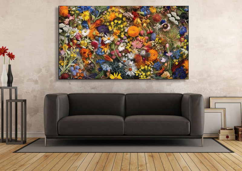 Canvas Wall Art - Wildflower Mosaic Abstract - IM0335