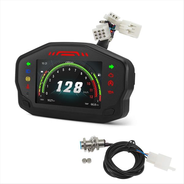 Ad Motorcycle Dashboard Tachometer Lcd Digital Compatible with Universal