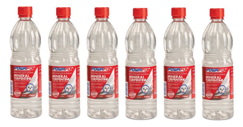 PowaFix Mineral Turpentine 750ml - 6 Pack