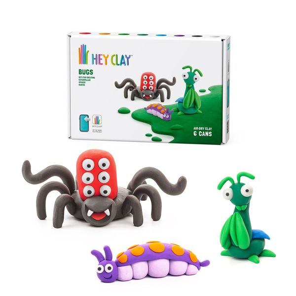 Hey Clay Modelling Air-Dry Clay with Interactive App: Spider, Mantis, Cater