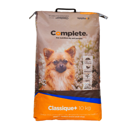 Complete Dog Food Beef and Rice Classique Sml-Med Breed 10Kg