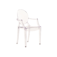 2 x Polycarbonate Dining Chair with Arms