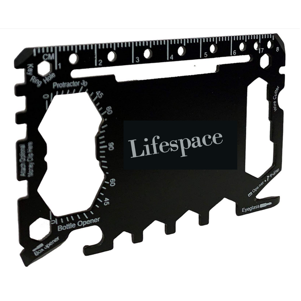 Lifespace Ninja Super Survival Stainless Steel Multi Tool Wallet Card