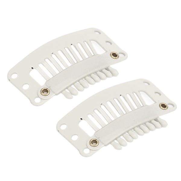 Multipurpose Hair Clips 32mm - 100 Pieces White 9 Teeth