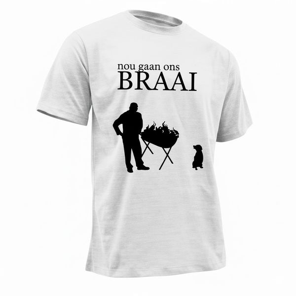Kom Ons Braai T-Shirt - White