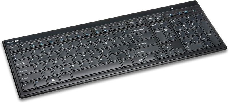 Kensington AdvanceFit Slim Wireless (2.4ghz Reciever) Silent Keyboard - Black - 2 Year Warranty