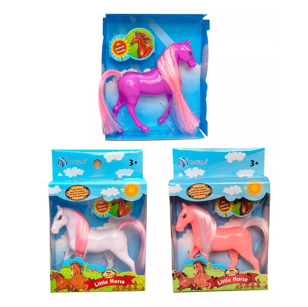 Little Horse - Horse Figurine Toy 9cm x 9cm - Set of 3
