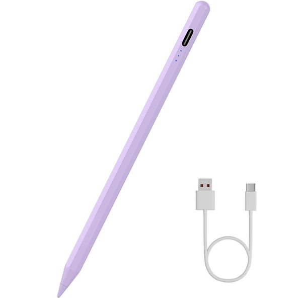 Stylus Pen Compatible With Apple iPad, USB-C Fast Charging Pencil(Purple)