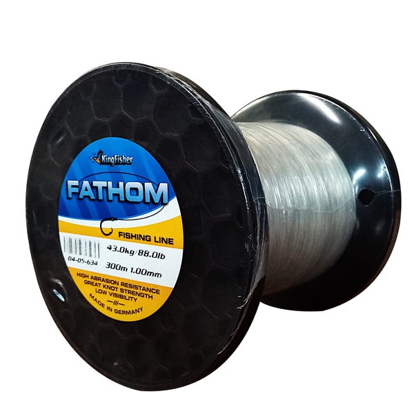 Kingfisher Fathom Fishing Nylon 300m (43Kg/1.00mm) (Clear)