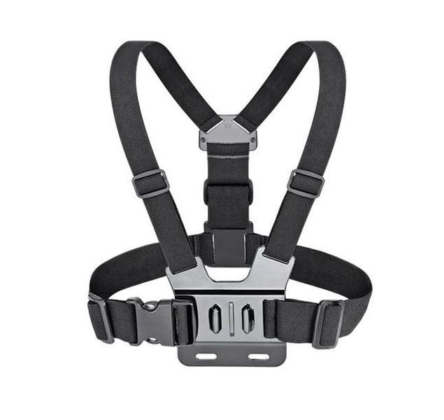 Adjustable Action Camera Chest Strap Mount - Compatible with GoPro Cameras