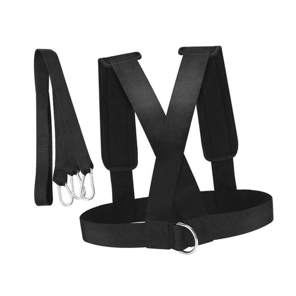 Sled Harness Adjustable Weight Bearing Shoulder Strap Padded Fitnes Workout