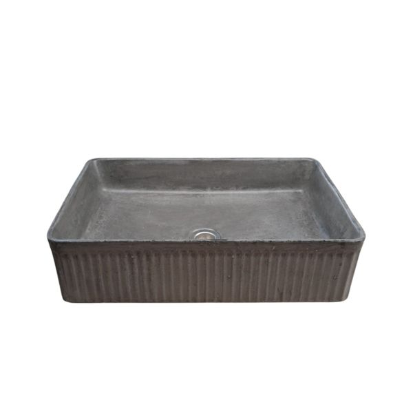 The Abalone Charcoal Bespoke Concrete Sink 50 x 34 x 13cm