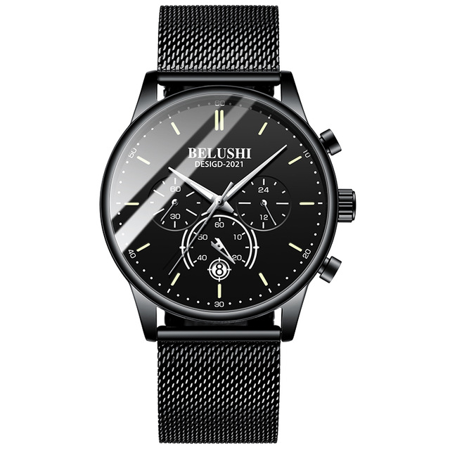 Belushi Black Quartz Watch for Men | Shop Today. Get it Tomorrow ...