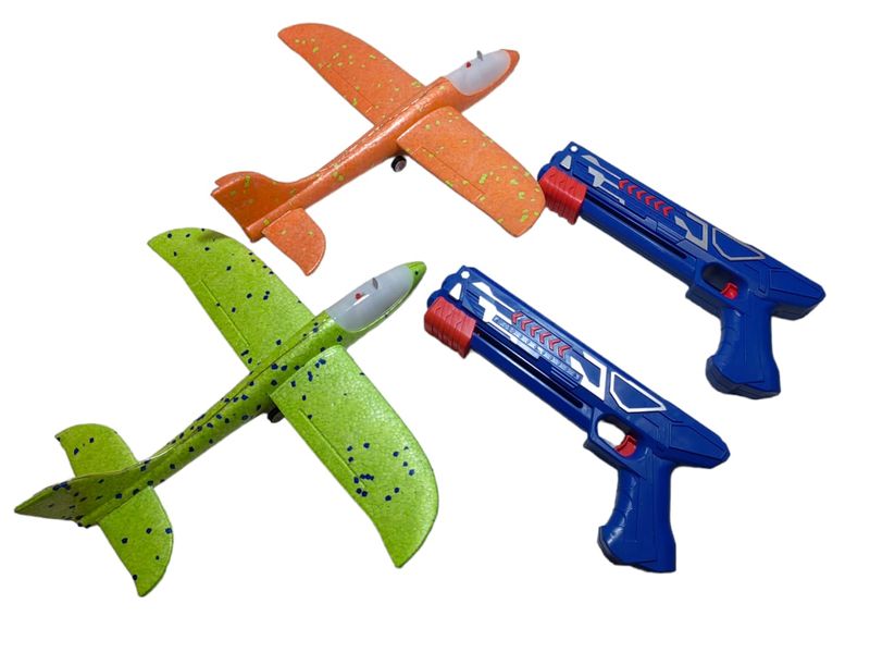 Airplane Launcher Toy Large LED Foam Glider Catapult and Plane Launchers