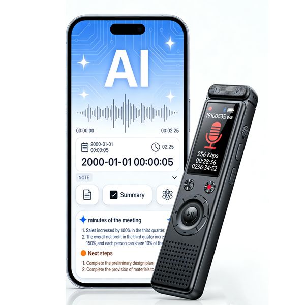 AI Voice Recorder, Transcribe &amp; Summarize with AI, App Control