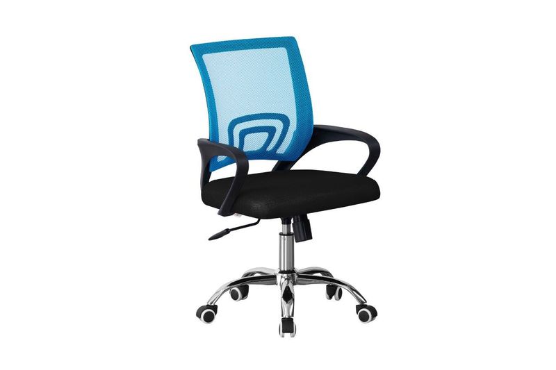 TOCC Tippy Mod Operator Chair with Chrome - Light Blue and Black