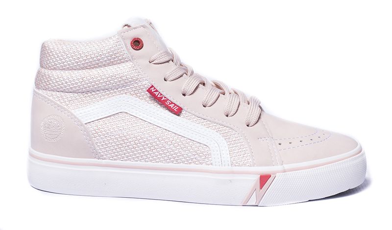 Navy Sail Women's Cali Hi-Top Sneakers - Baby Pink