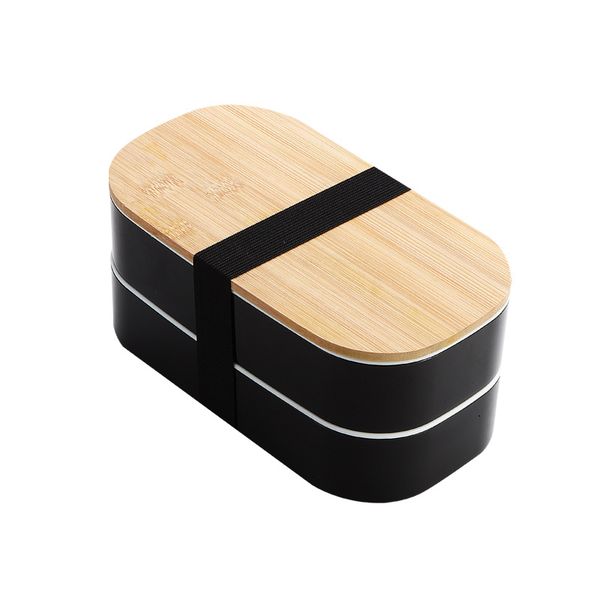 2 Layer Bento Box with Spoon, Fork and Knife