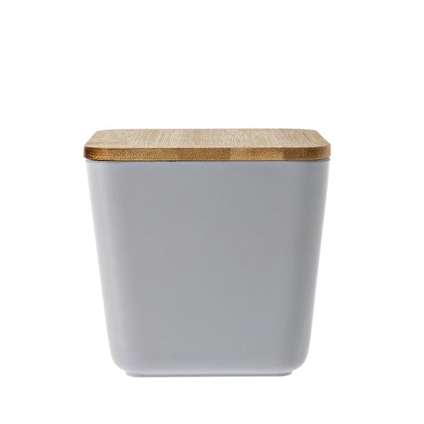 George &amp; Mason - Lita Bamboo Fibre Square Canister Small - Grey