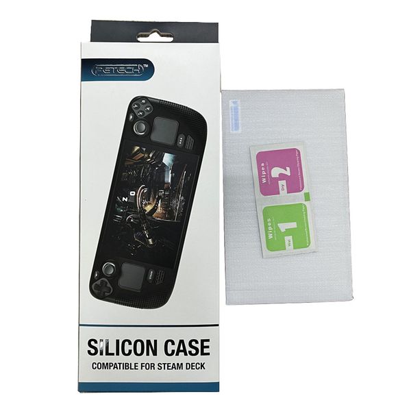 Steam Deck Silicone Case Steam Deck Host Protective Case Tempered Film Set