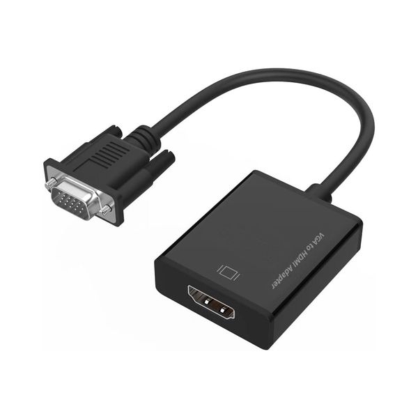 VGA to HDMI Adapter with Audio Support Full HD 1080P Resolution