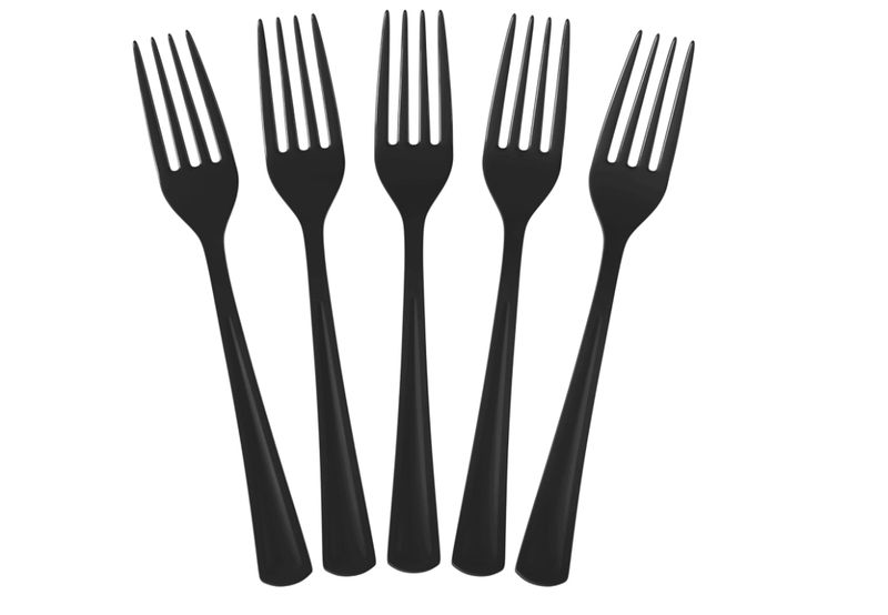 Black Plastic Forks Black Forks Disposable Utensils Heavy Duty Plastic