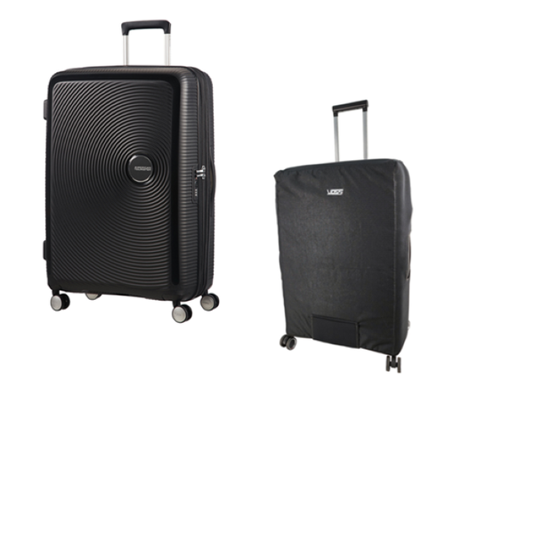 Soundbox 77cm Spinner Expandable &amp; Voss Luggage Cover
