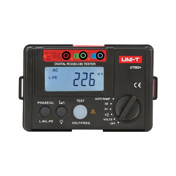 Uni-T UT582+ Digital RCD (ELCB) Tester | Single-Phase Circuit Safety Check
