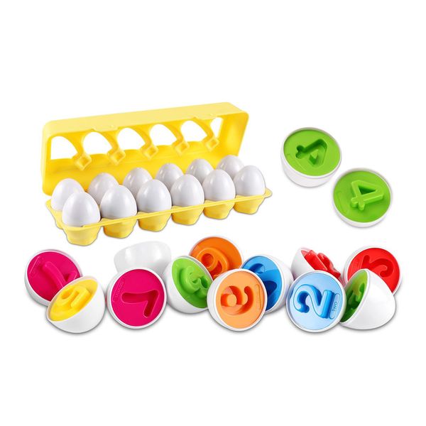 Kids Toys, 12 piece Matching Eggs for Toddlers, Parent-Child Interactive Toy