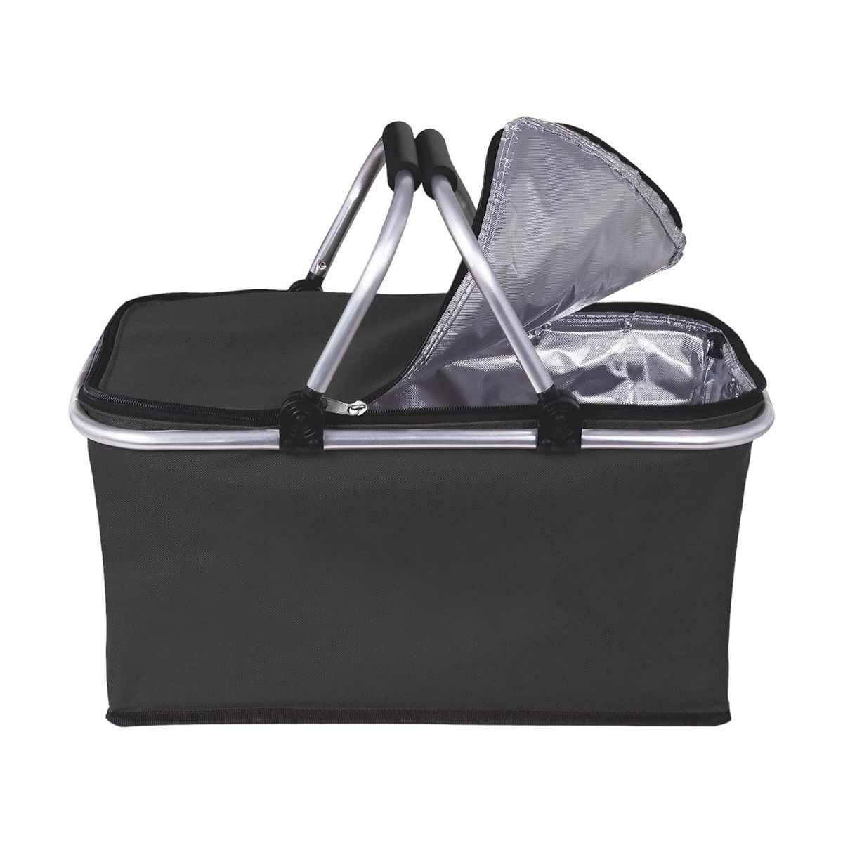 46CM Foldable Picnic Basket Shopping Basket Outdoor Camping Cooler Bag