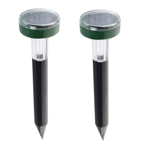 2-In-1 Solar Mole Chaser Ultrasonic Waterproof Compatible With Lawn Garden