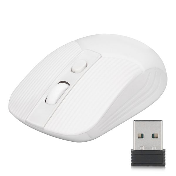 Wireless Mouse Travel Silent Ultra-Slim White