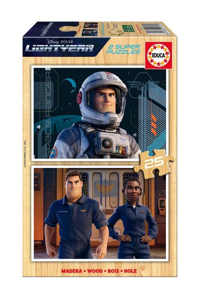 Educa Lightyear - 2x25 Piece Wooden Puzzle