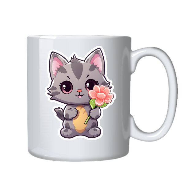 Kitten Cat 8 Kawaii Sticker Theme Mug Cup Birthday Christmas Gift 502
